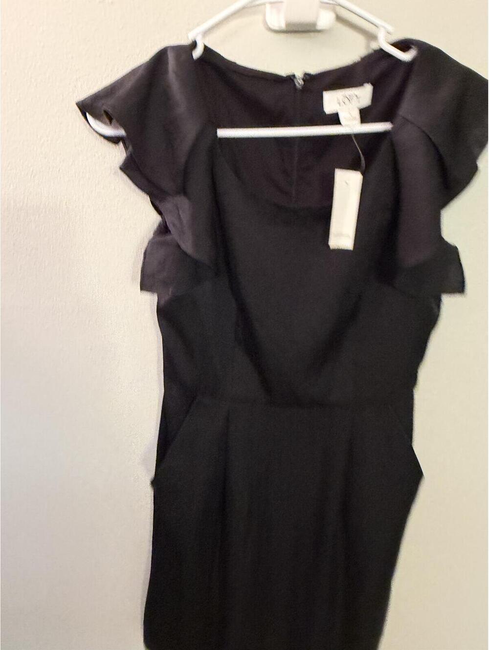 LOFT Black Flutter Sleeve Dress Size 0 New With Tags